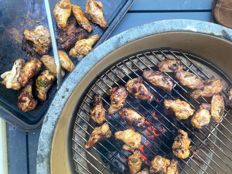 big green egg review food on a grill mens health wings