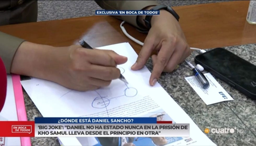 el policía big joke afirma que daniel sancho no está encarcelado en koh samui