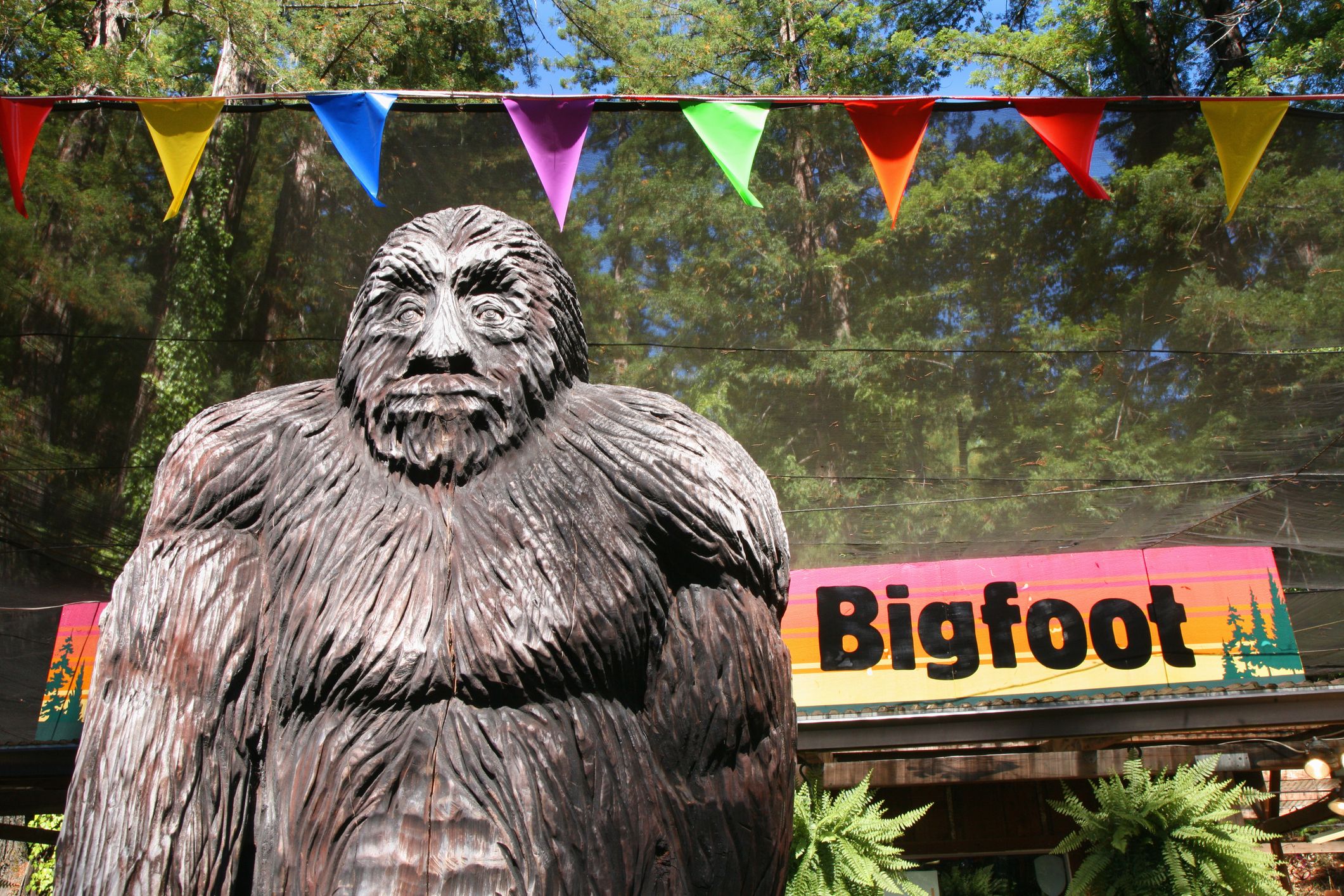 A missing Sasquatch statue was just found alone in the woods