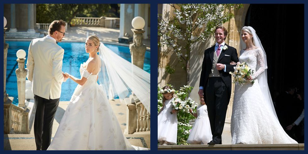 Wedding dress, Bride, Gown, Photograph, Veil, Bridal clothing, Dress, Clothing, Ceremony, Wedding, 