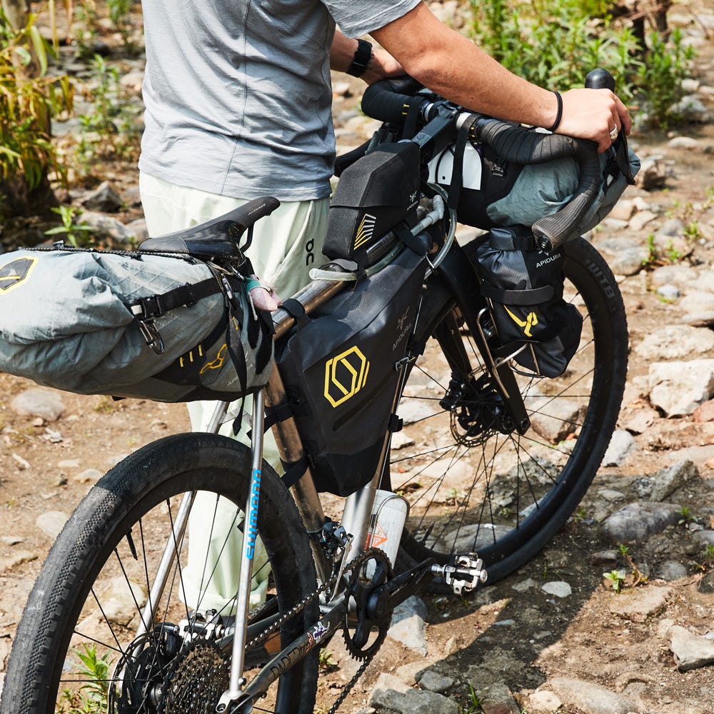 a person riding a bike