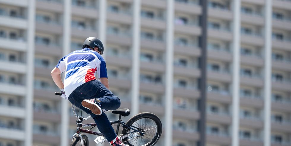 01 august 2021, japan, tokio cyclingbmx olympia freestyle, women, final hannah roberts from the usa in action photo sebastian gollnowdpa photo by sebastian gollnowpicture alliance via getty images