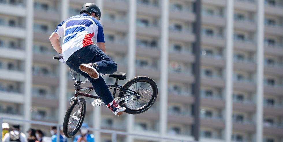 01 august 2021, japan, tokio cyclingbmx olympia freestyle, women, final hannah roberts from the usa in action photo sebastian gollnowdpa photo by sebastian gollnowpicture alliance via getty images