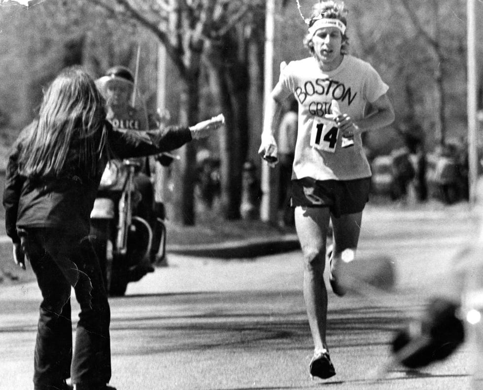 bill rodgers in 1975 boston marathon