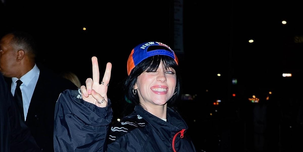 Billie Eilish Wears Sports Jacket and New York Knicks Merch to 2023 Met Gala After Parties