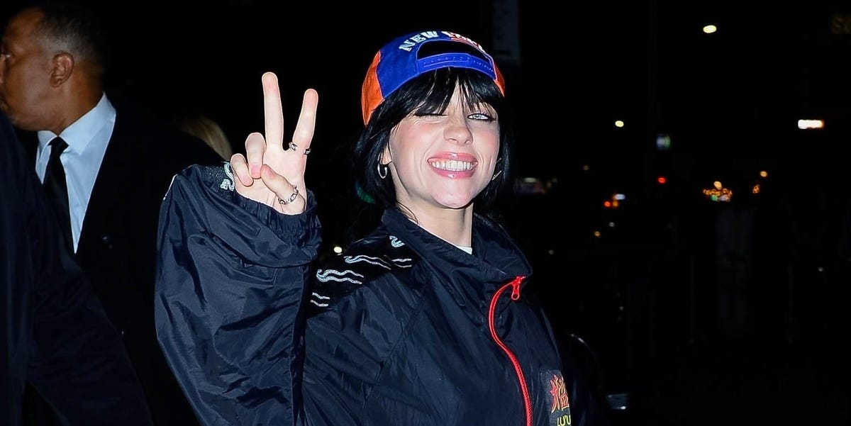 Billie Eilish Wears Sports Jacket and New York Knicks Merch to 2023 Met Gala After Parties