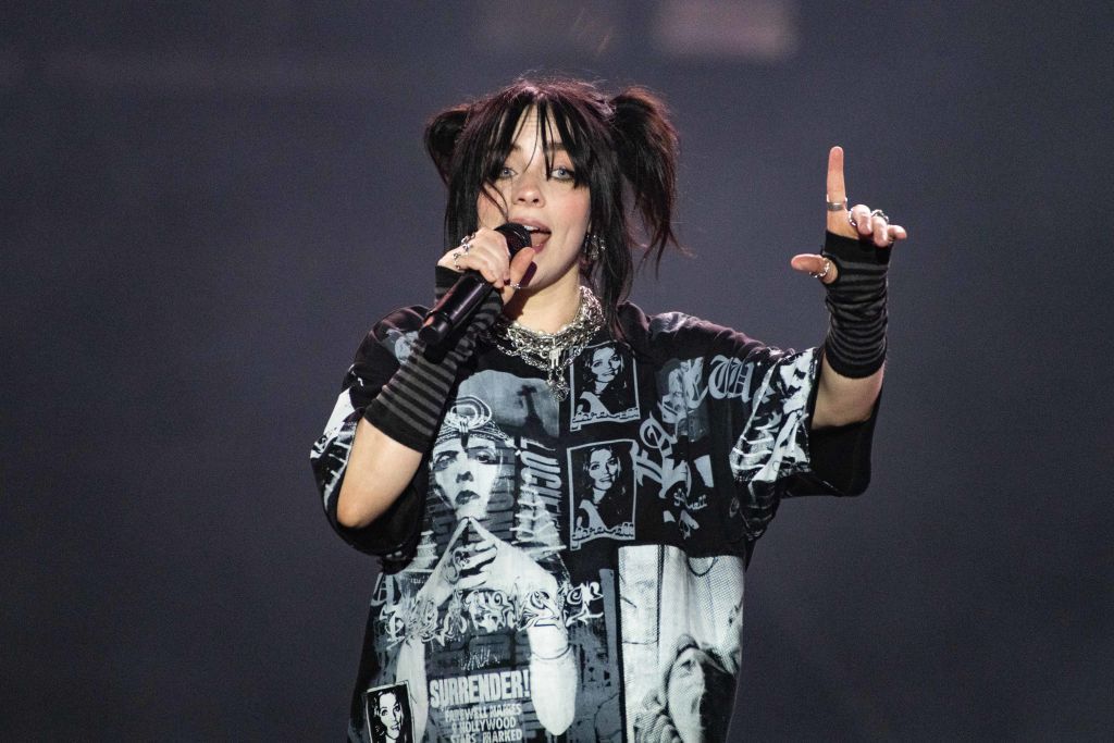Billie Eilish Is All In Black From Hair to Blazer at Hollywood Bowl  Performance