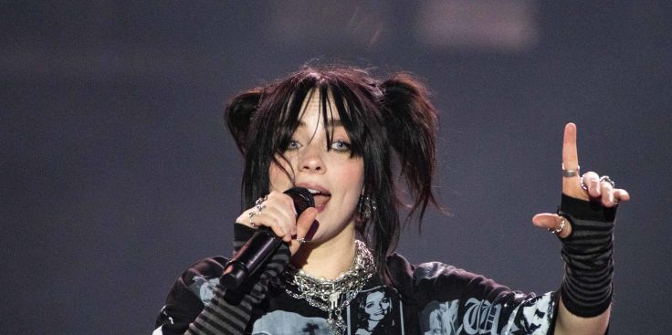 Billie Eilish Is All In Black From Hair to Blazer at Hollywood Bowl ...