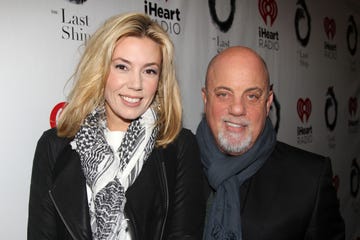 new york, ny october 26 alexis roderick and billy joel pose at the opening night of the last ship on broadway at the neil simon theatre on october 26, 2014 in new york city