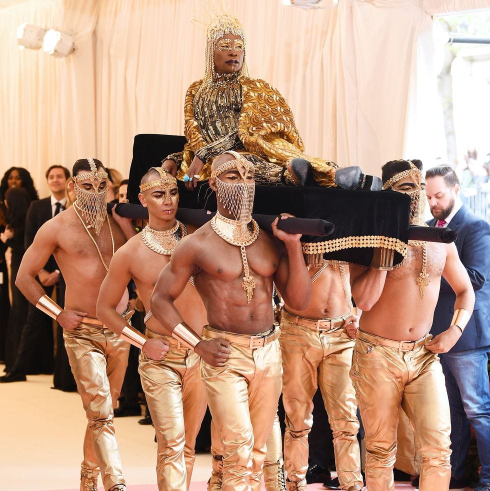 Billy Porter Wears Gold Look By The Blonds At The Met Gala — Billy Porter  Twitter Reactions