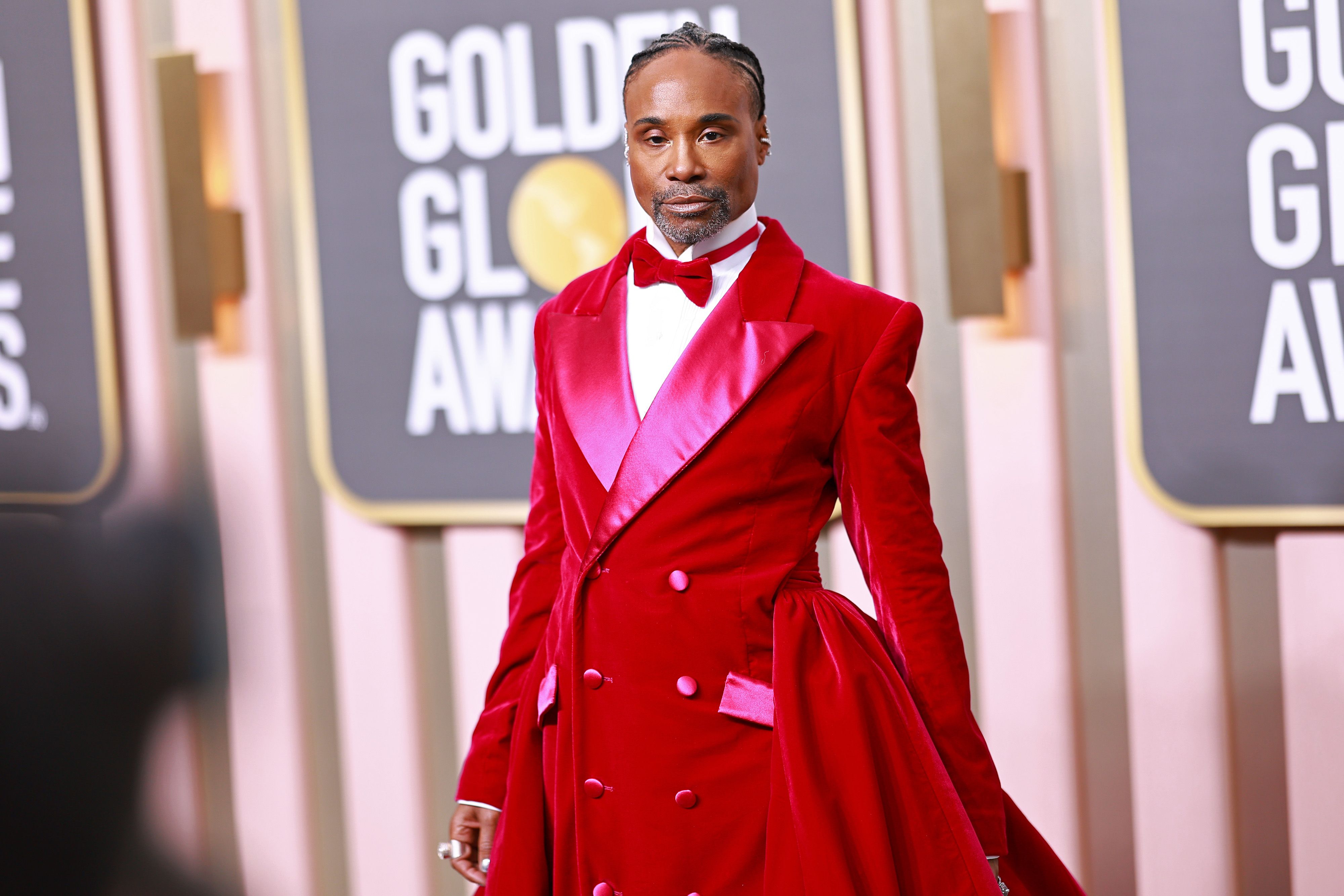 Saucer mål Premonition Billy Porter Wore Tuxedo Dress to 2023 Golden Globes Red Carpet