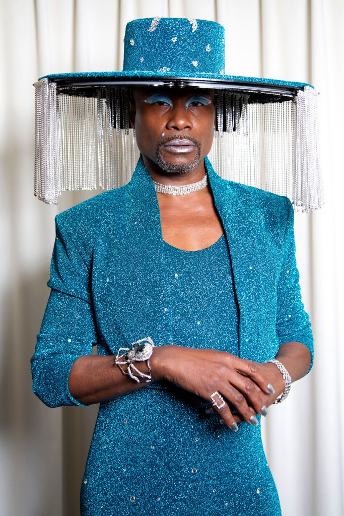 Billy Porter Wears Fringed Mechanical Hat to Grammys