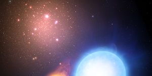 binary stars in globular cluster, illustration
