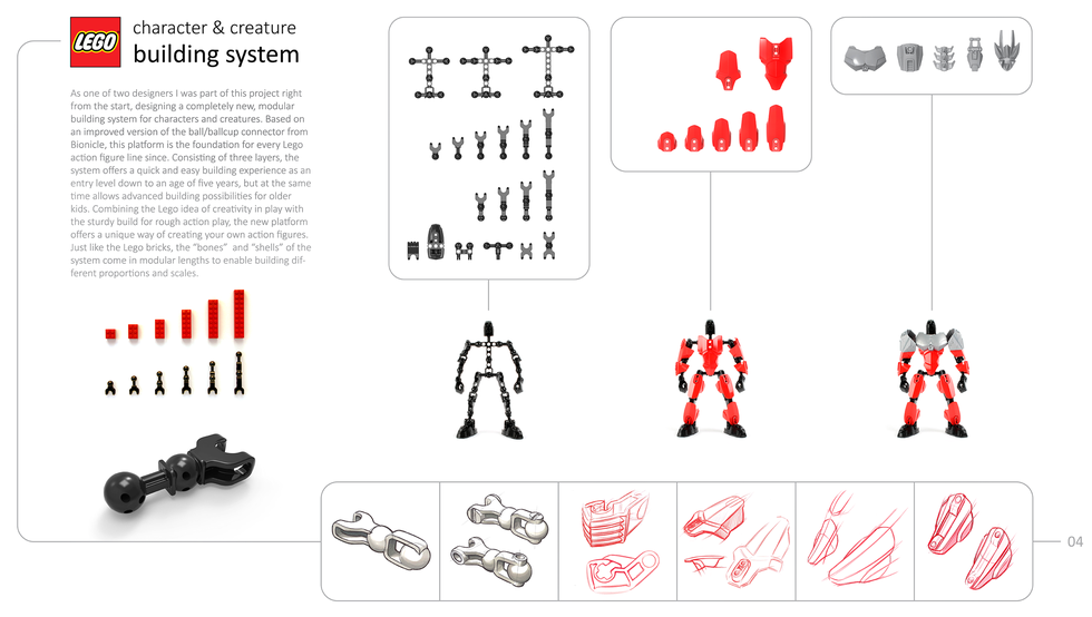lego bionicle building system schematic