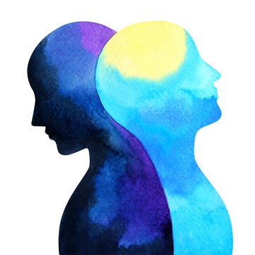 bipolar disorder mind mental health connection watercolor painting illustration hand drawing design symbol bipolar disorder mind mental health connection watercolor painting illustration hand drawing design symbol