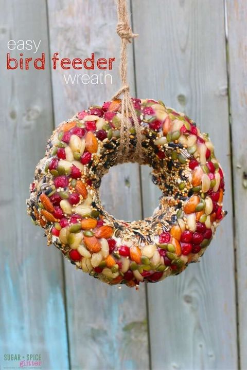 fall crafts for kids bird feeder wreath