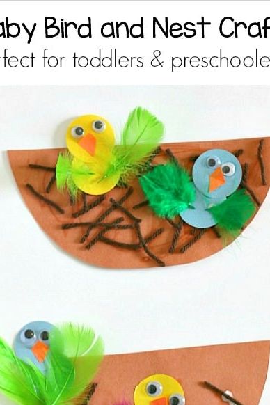 earth day crafts baby bird and nest craft
