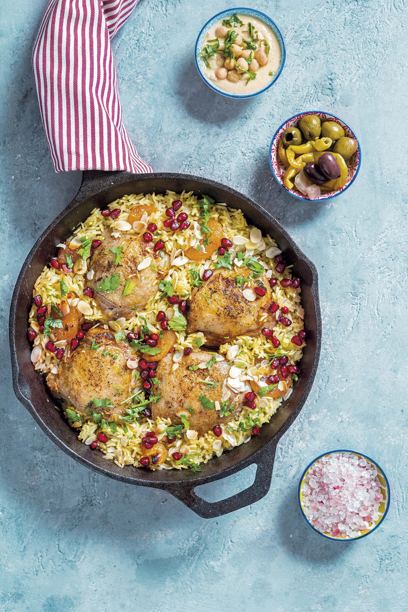 biryani de pollo con almendras