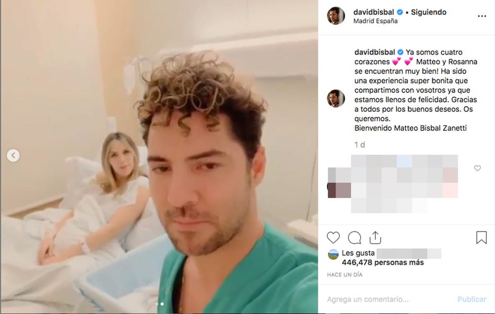 David Bisbal y Rosanna Zanetti reciben a su hijo Matteo