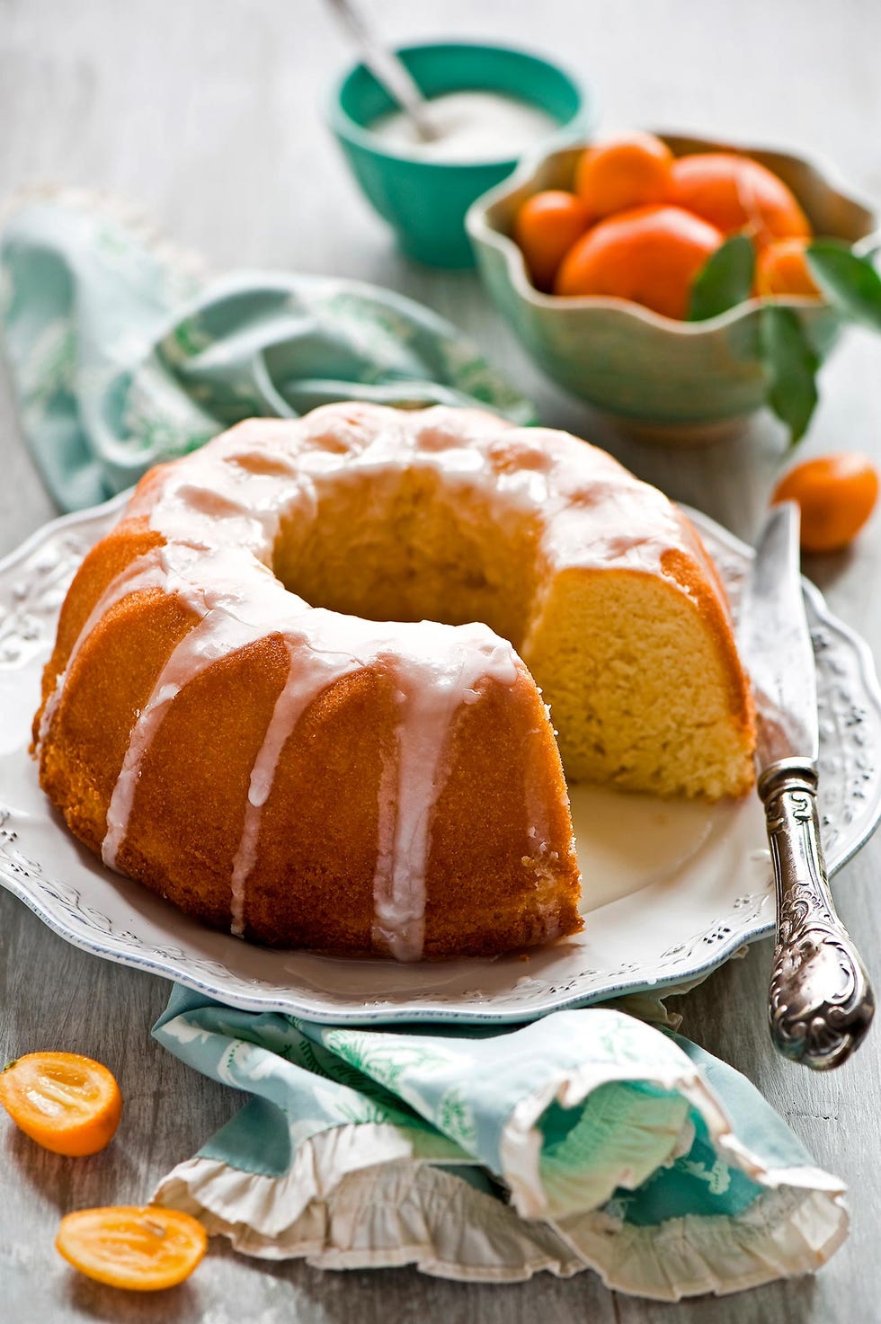 bizcocho de naranja con glaseado 