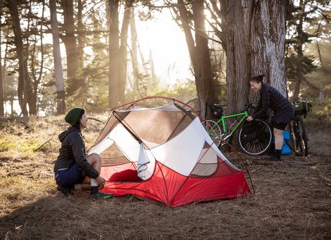 bike touring camping