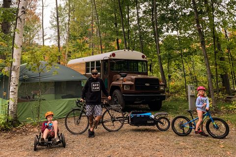 the michigan based curtis family stops at the rippling river resort campground inmarquet te, mi