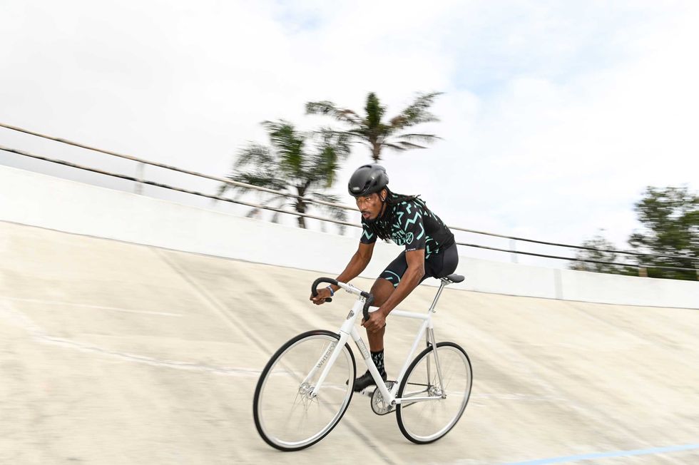 leo rodgers training at the brian piccolo sports park  velodrome park in cooper city, florida ﻿