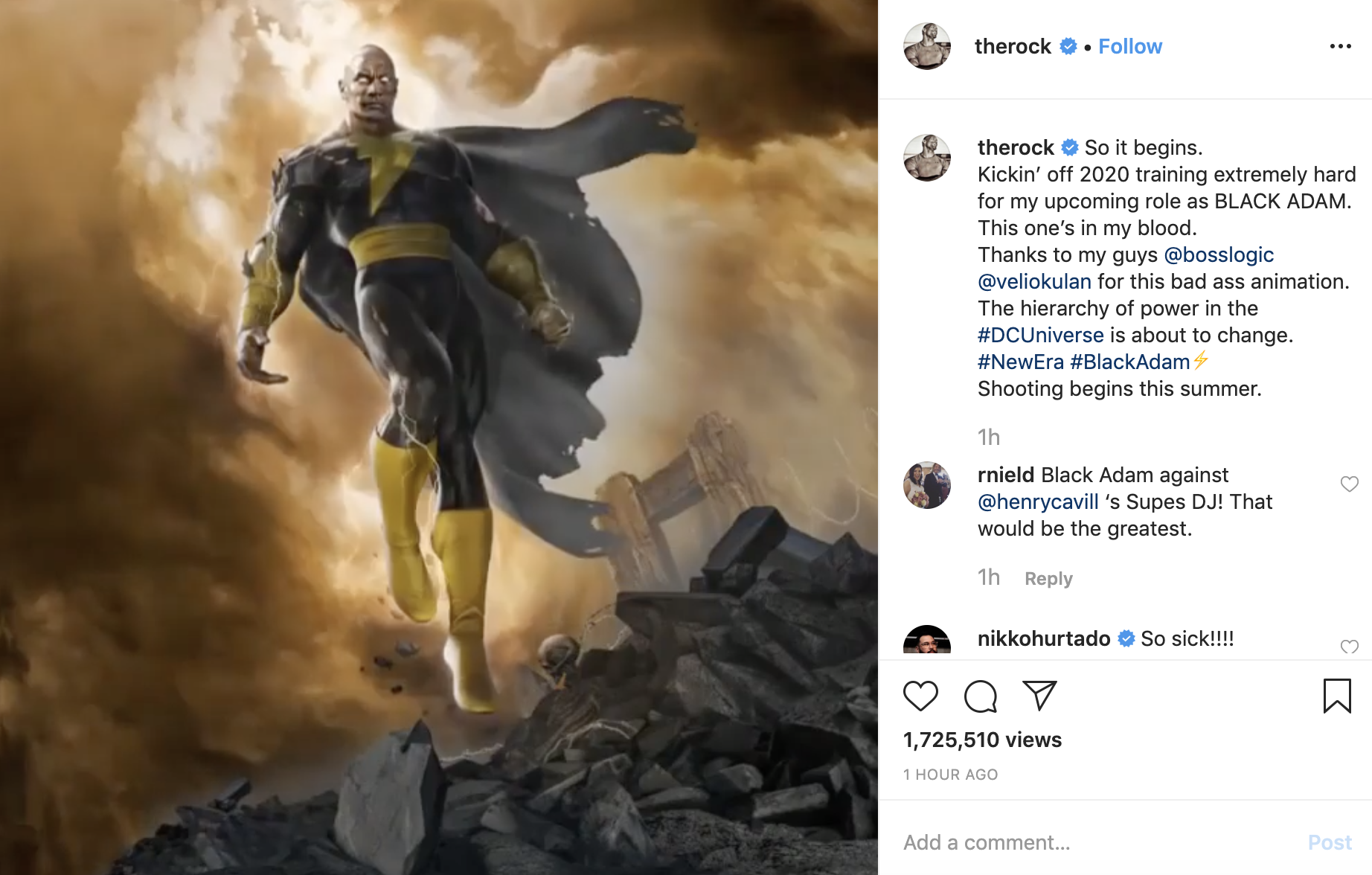 Black Adam debuts at No. 1 at the box office