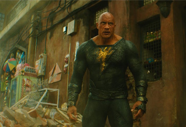 Dwayne Johnson y el elenco de “Black Adam” en su visita a la