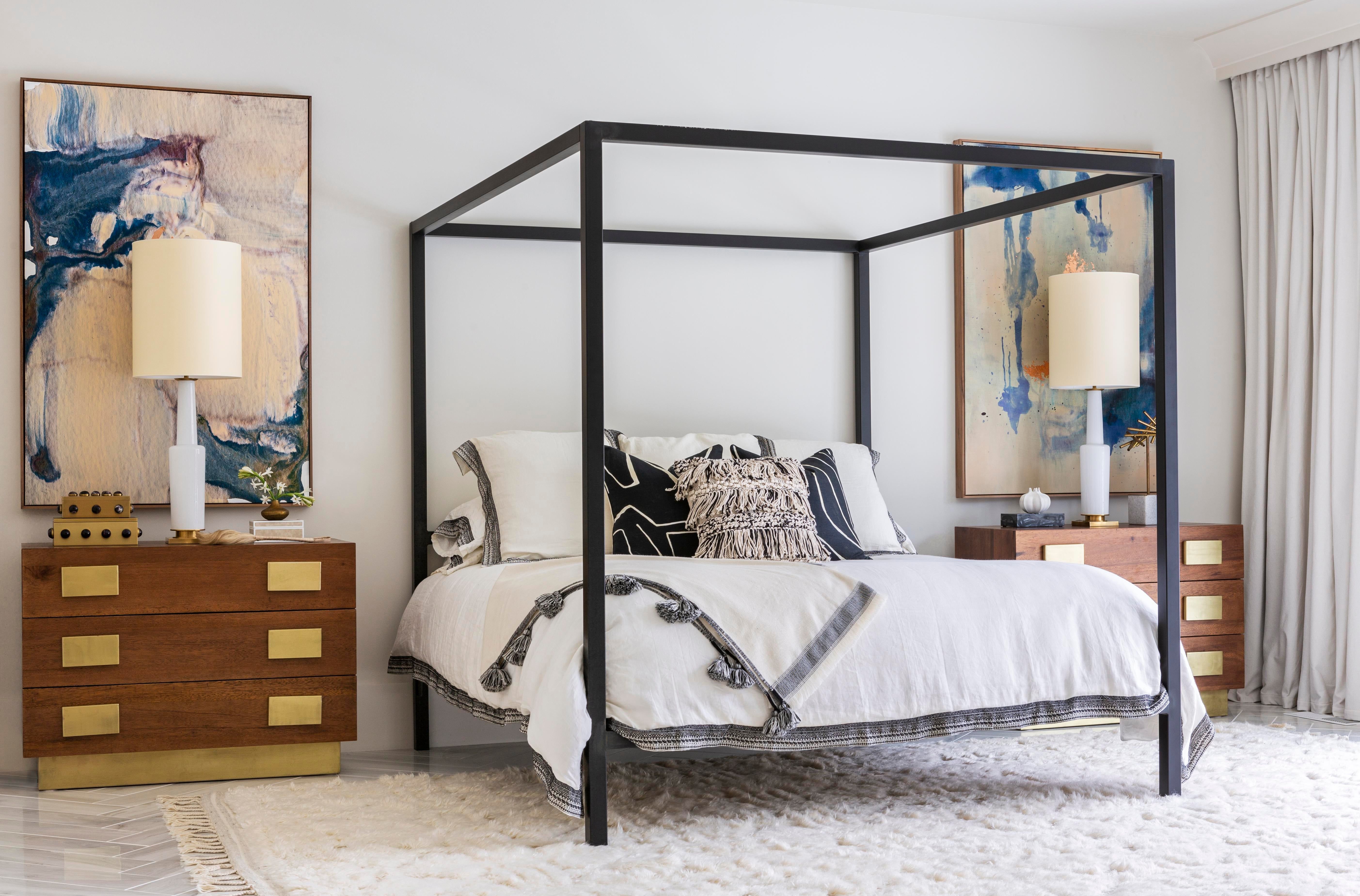 Black and gray store master bedroom