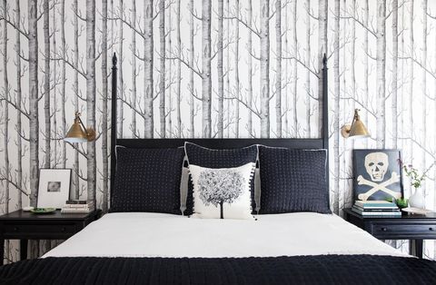 crowell company interiors, black and white bedroom ideas