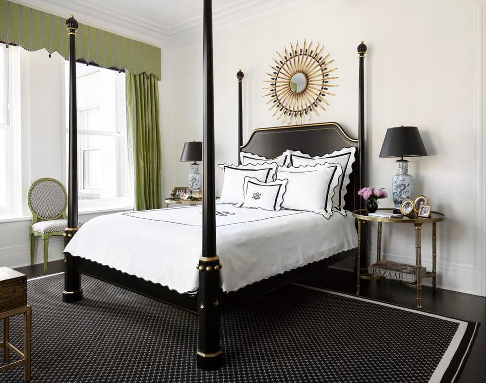 eva quateman, black and white bedroom ideas