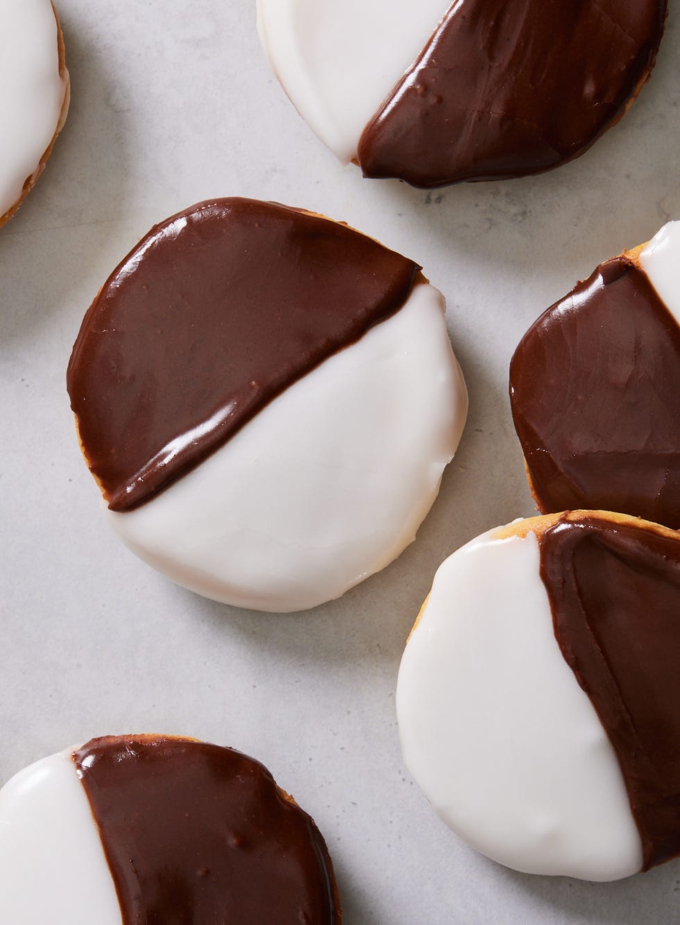 black and white cookies