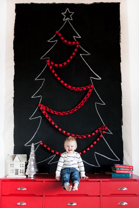 chalkboard black christmas tree