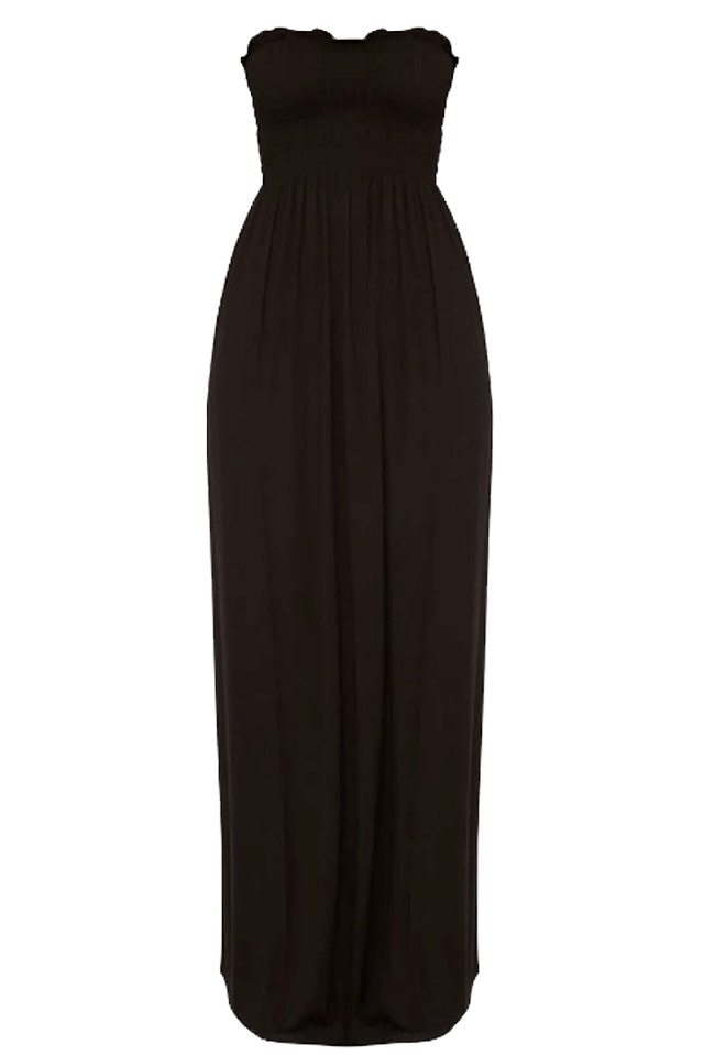 Clothing, Dress, Black, Cocktail dress, Day dress, Strapless dress, Brown, Little black dress, Gown, Formal wear, 