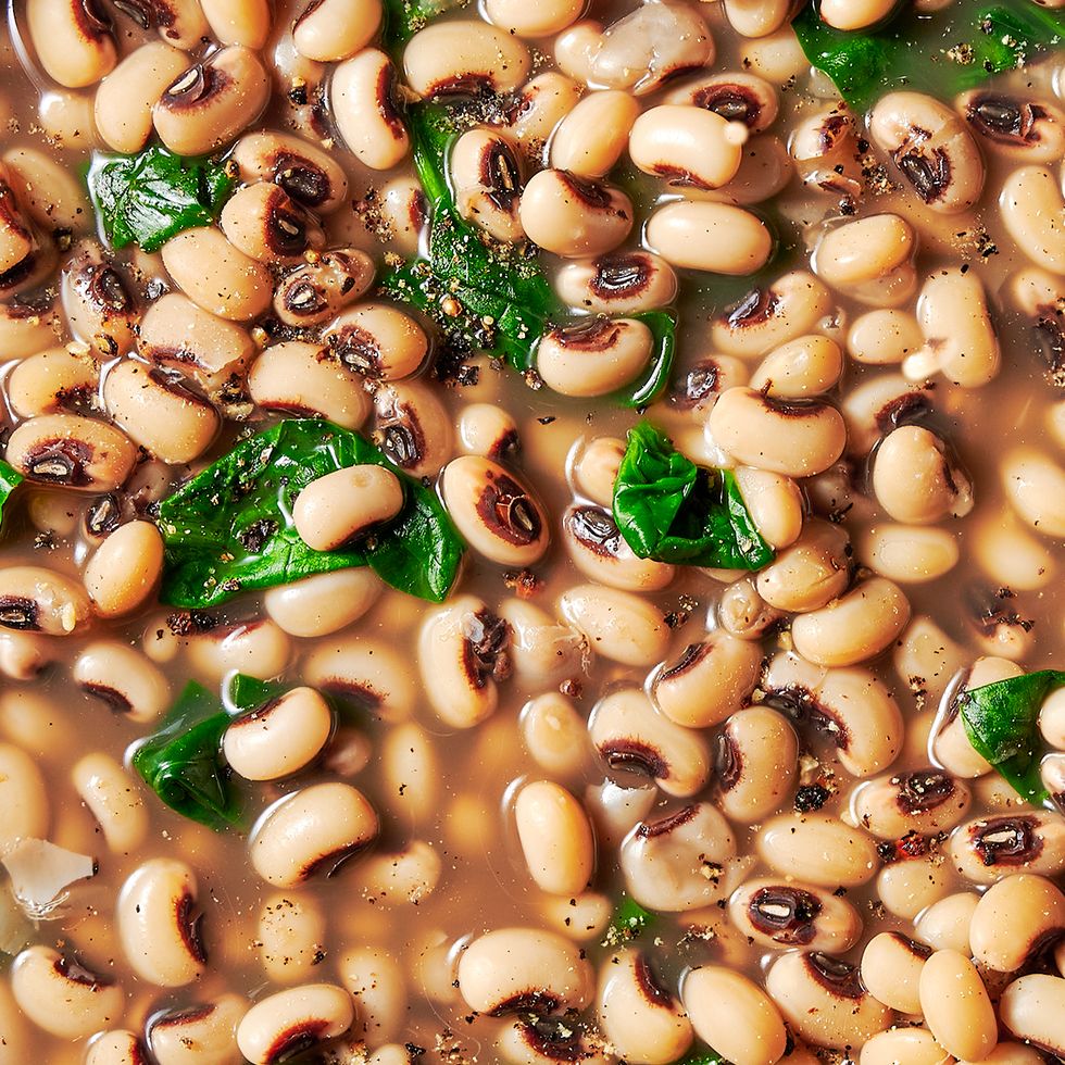 black eyed peas with spinach