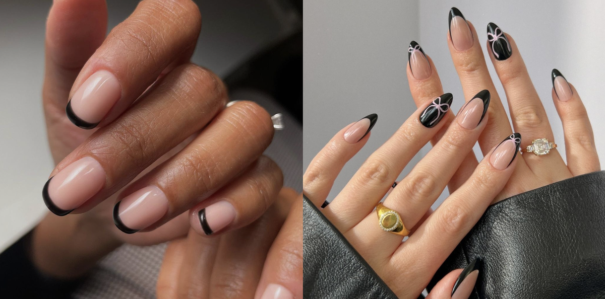 20 Black French Tip Nail Design Ideas for 2024