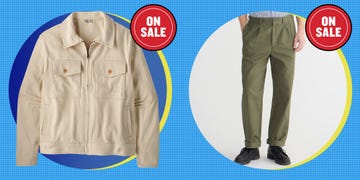 mens clothing items on sale including a jacket and pants