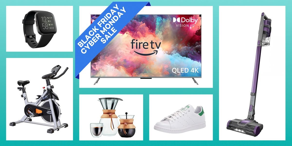 black friday cyber monday deals fitness watch, tv vacuum, adidas shoes, pour over coffee maker, indoor cycling bike