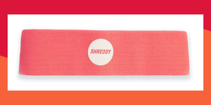 black friday resistance band deals – shreddy band on red and orange background
