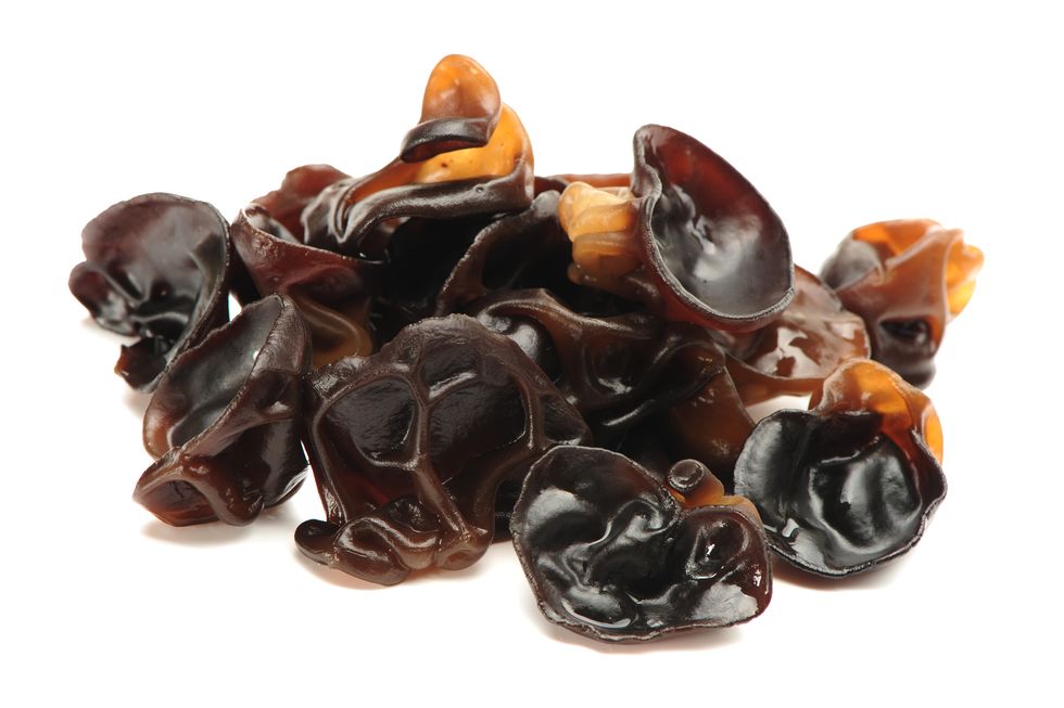 Black fungus  on a white background