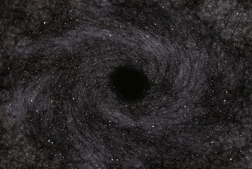black hole, digital illustration