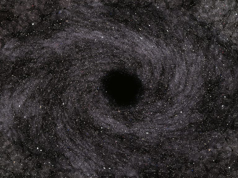 an illustration of a black hole