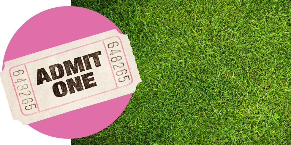 Green, Pink, Grass, Font, Lawn, Plant, Label, Artificial turf, Illustration, Graphic design, 