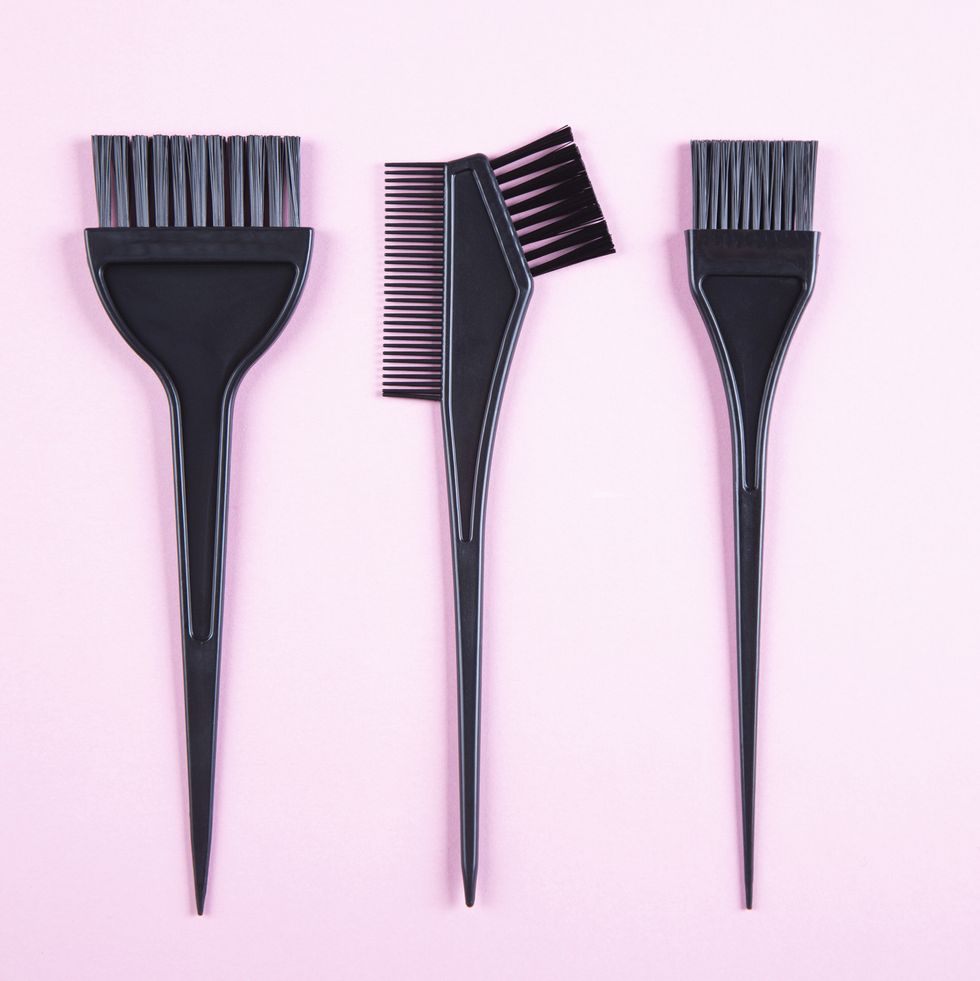 black plastic brush for hair coloring