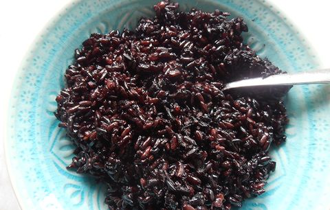 Black rice. 
