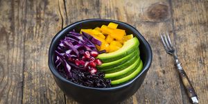 black rice health food bowl