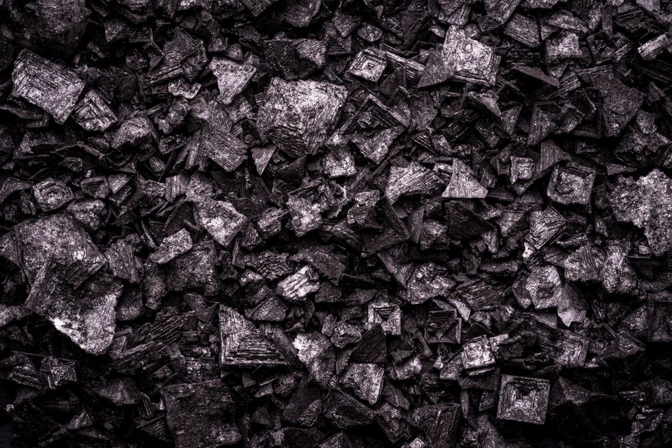 black salt crystals background