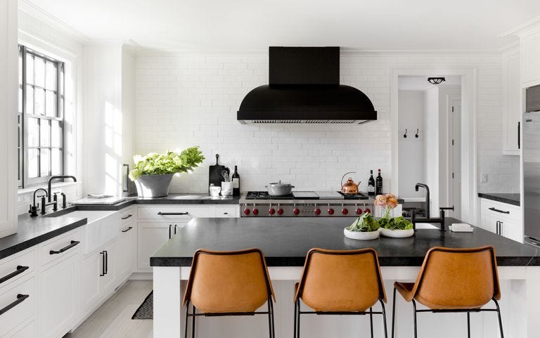 black and white kitchens