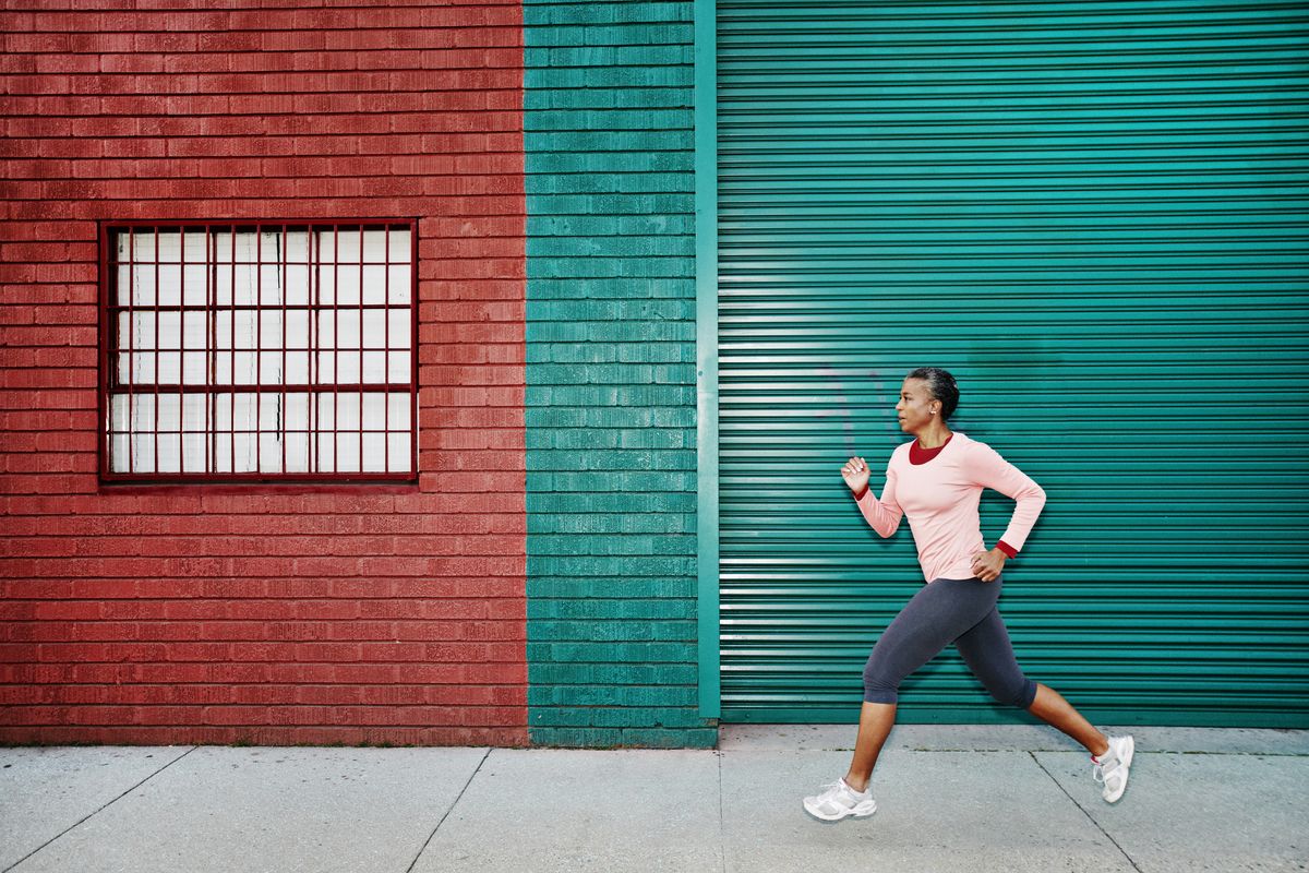 10 minutes of exercise a day could lead to longer life black woman running on city street